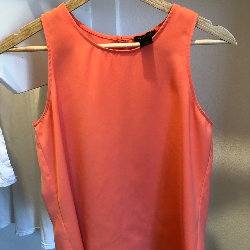 Ann Taylor Bright Coral Blouse